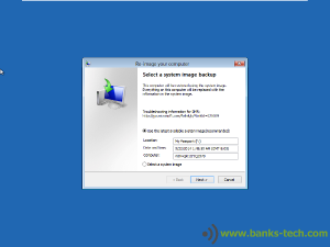 Winodws 8.1 - Select A System Image Backup