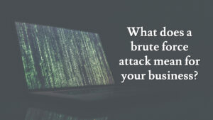 What does a brute force attack mean for your business?